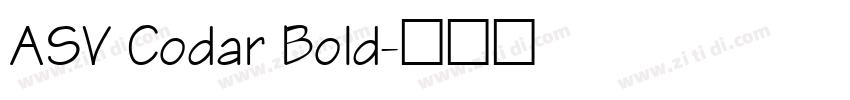 ASV Codar Bold字体转换